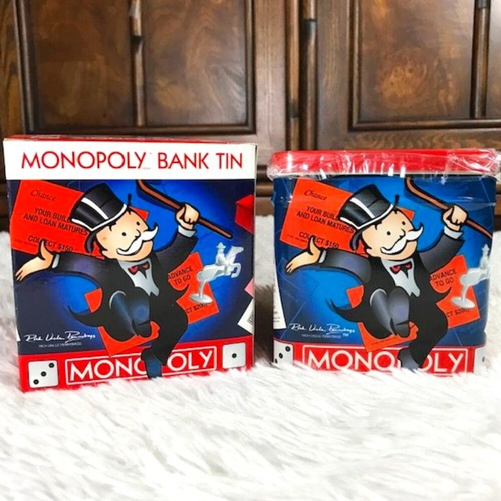 Vintage Monopoly Bank Tin